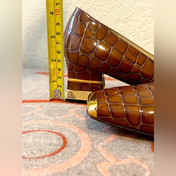 MAB STUDIO Shoes Made In Italy. US Sz 7 eU Sz 37. Genuine Croc Skin Leather. - Picture 11 of 11